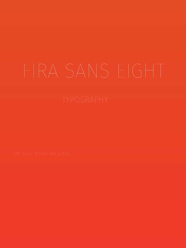 Fira Sans Eight Poster