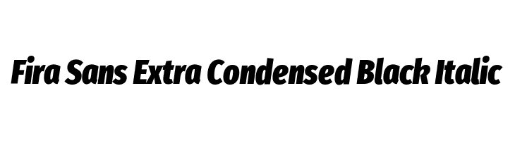 Fira Sans Extra Condensed Black Italic Font