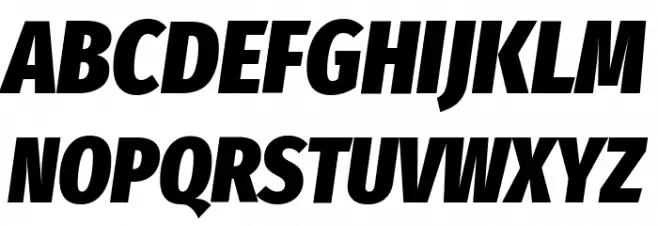 Fira Sans Extra Condensed Black Italic Font Litere mari