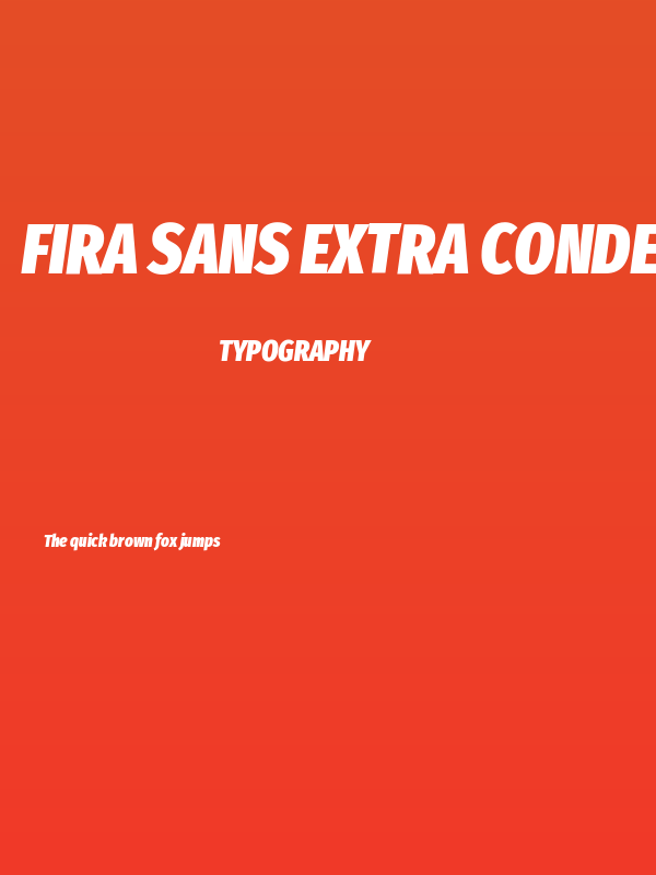Fira Sans Extra Condensed Black Italic Poster