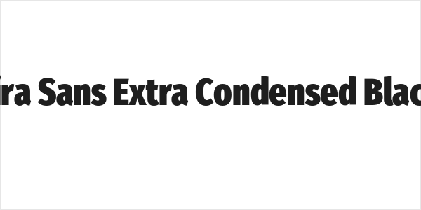 Fira Sans Extra Condensed Black Logo