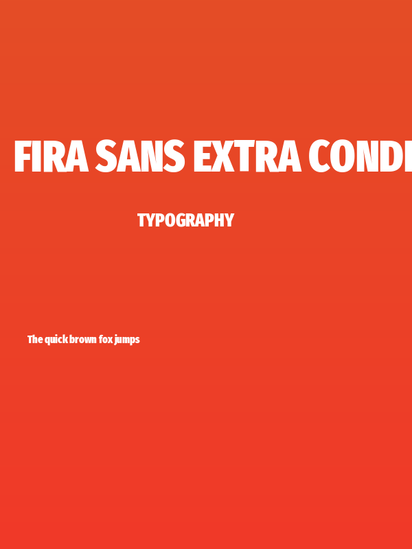 Fira Sans Extra Condensed Black Poster