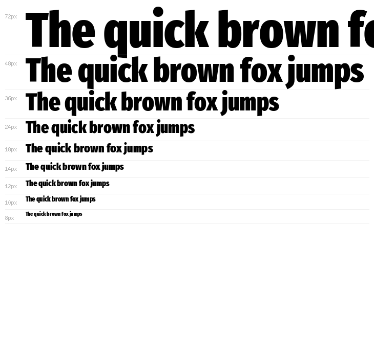 Fira Sans Extra Condensed Black Waterfall