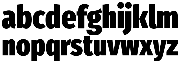 Fira Sans Extra Condensed Black Font LOWERCASE
