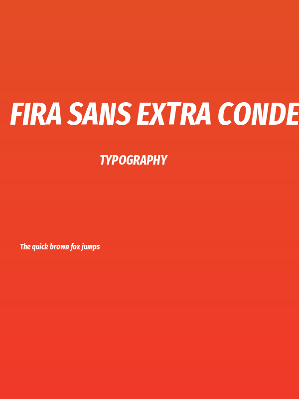 Fira Sans Extra Condensed Bold Italic Poster