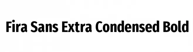 Fira Sans Extra Condensed Bold  font caratteri gratis