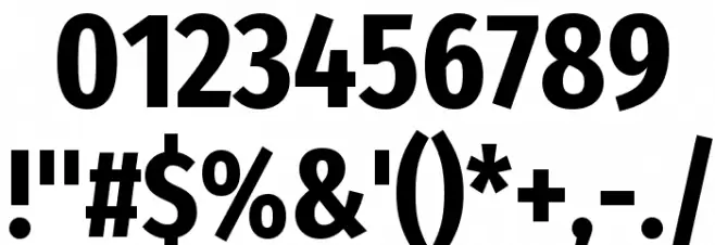 Fira Sans Extra Condensed Bold Font OTHER CHARS