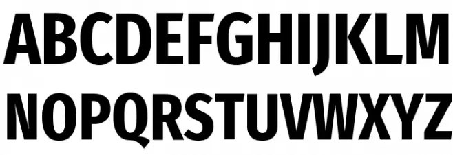 Fira Sans Extra Condensed Bold フォント 大文字