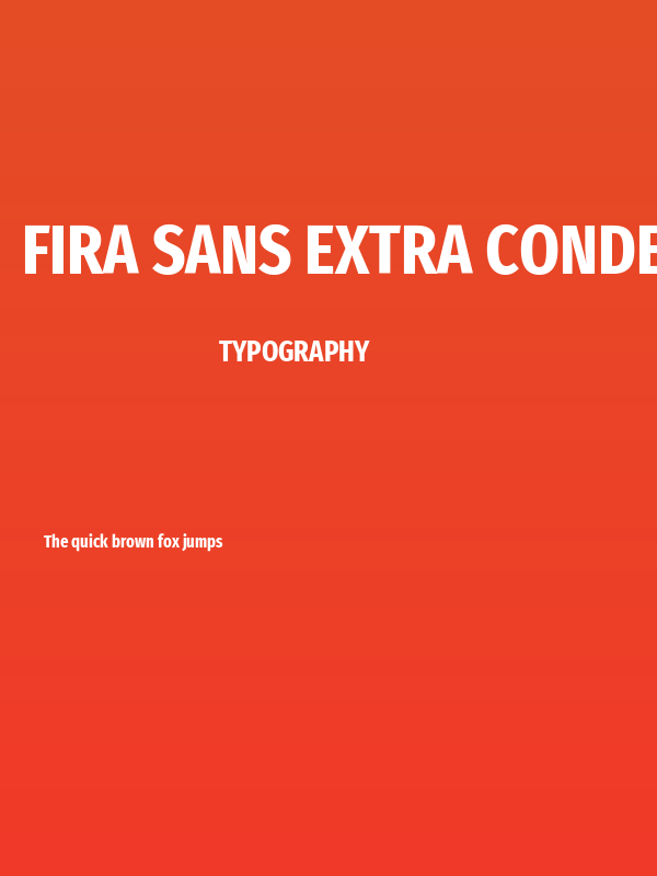 Fira Sans Extra Condensed Bold Poster
