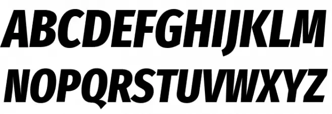 Fira Sans Extra Condensed ExtraBold Italic 字体 大写
