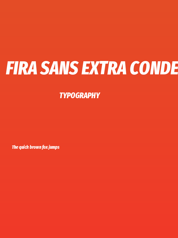 Fira Sans Extra Condensed ExtraBold Italic Poster