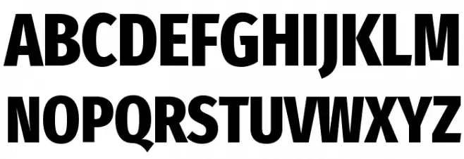 Fira Sans Extra Condensed ExtraBold Schriftart Groß