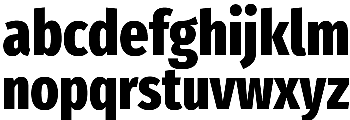 Fira Sans Extra Condensed ExtraBold Font LOWERCASE
