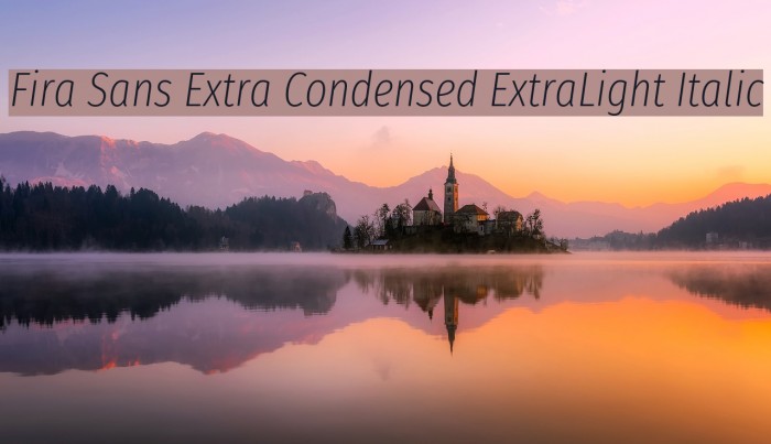 Fira Sans Extra Condensed ExtraLight Italic Font examples
