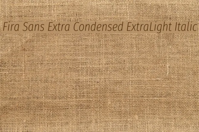 Fira Sans Extra Condensed ExtraLight Italic Example 2