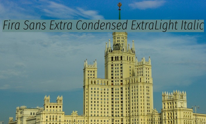 Fira Sans Extra Condensed ExtraLight Italic Font examples