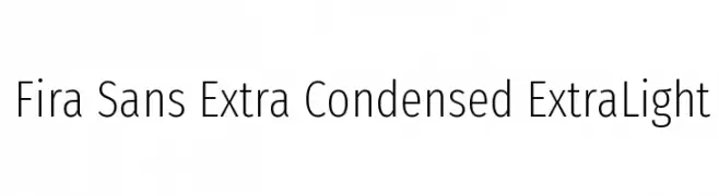 Fira Sans Extra Condensed ExtraLight  font caratteri gratis