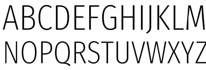 Fira Sans Extra Condensed ExtraLight フォント 大文字