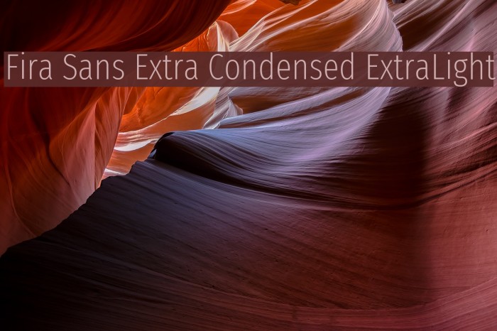 Fira Sans Extra Condensed ExtraLight Font examples