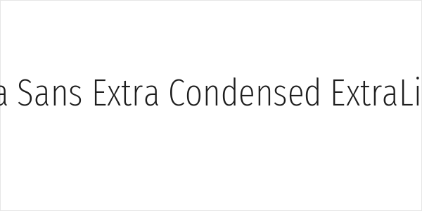 Fira Sans Extra Condensed ExtraLight Logo