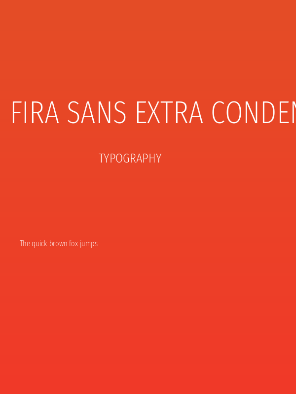 Fira Sans Extra Condensed ExtraLight Poster