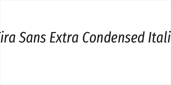 Fira Sans Extra Condensed Italic Logo