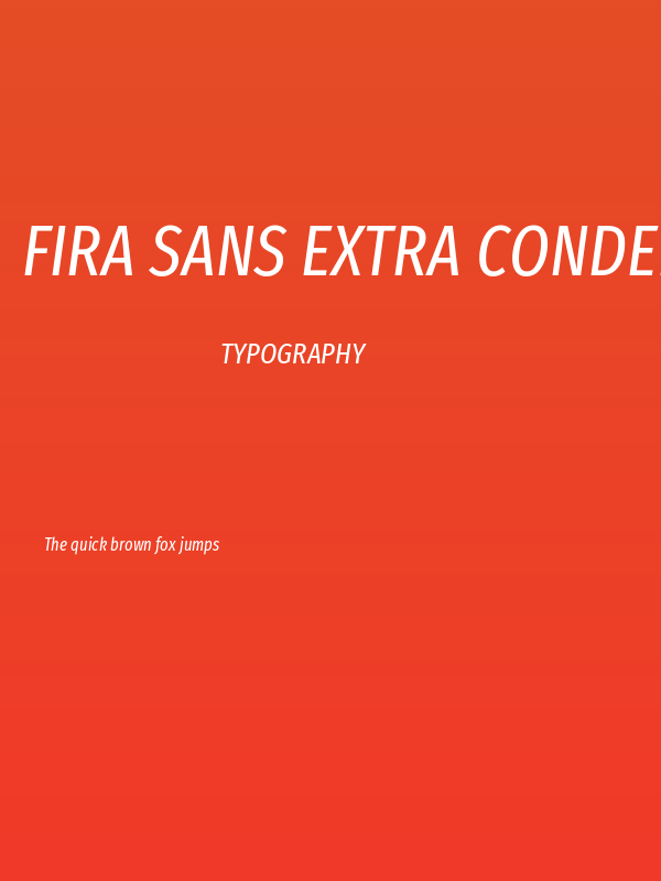 Fira Sans Extra Condensed Italic Poster