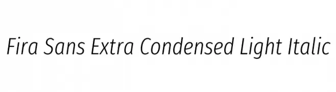 Fira Sans Extra Condensed Light Italic  Fuentes Gratis Descargar