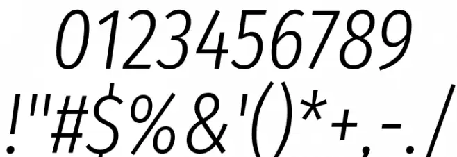 Fira Sans Extra Condensed Light Italic  