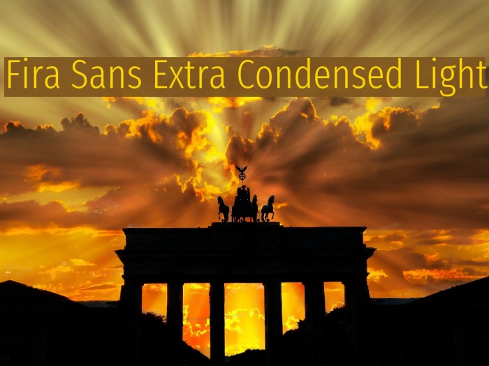 Fira Sans Extra Condensed Light Font examples