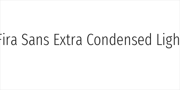 Fira Sans Extra Condensed Light Logo
