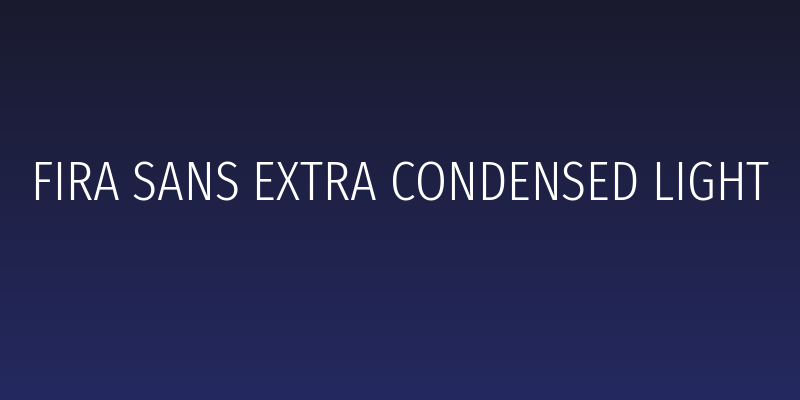 Fira Sans Extra Condensed Light Social Header