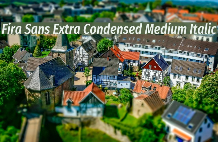 Fira Sans Extra Condensed Medium Italic Font examples