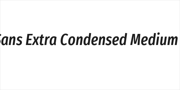 Fira Sans Extra Condensed Medium Italic Logo