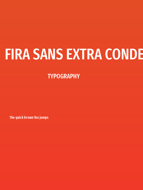 Fira Sans Extra Condensed Medium Poster