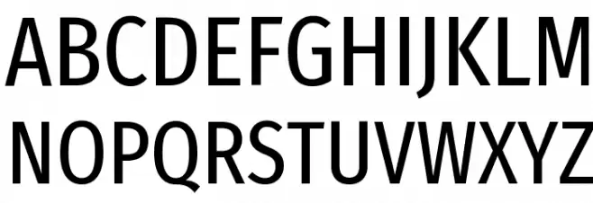 Fira Sans Extra Condensed Regular Schriftart Groß