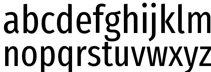 Fira Sans Extra Condensed Regular Font LOWERCASE