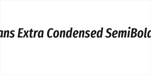 Fira Sans Extra Condensed SemiBold Italic Logo