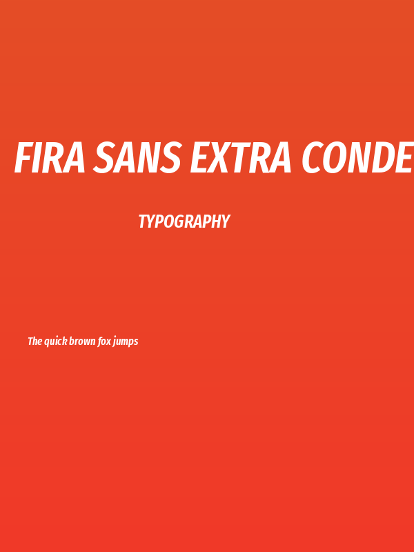 Fira Sans Extra Condensed SemiBold Italic Poster