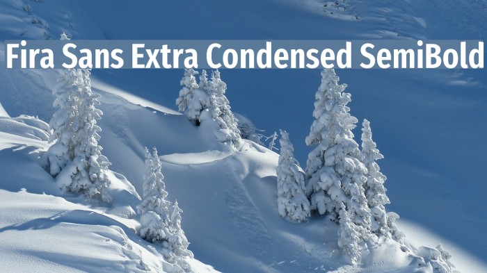 Fira Sans Extra Condensed SemiBold Font examples