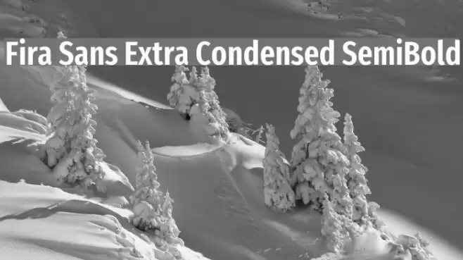 Fira Sans Extra Condensed SemiBold Schriftart examples