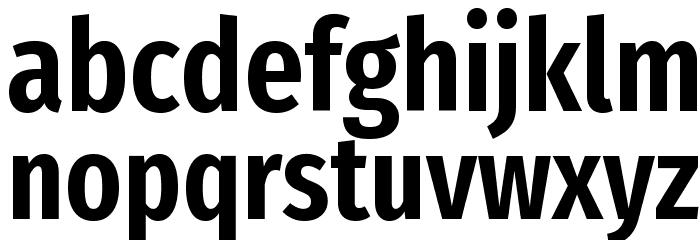 Fira Sans Extra Condensed SemiBold Font LOWERCASE