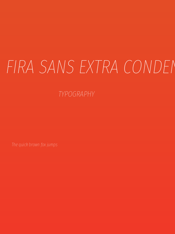 Fira Sans Extra Condensed Thin Italic Poster