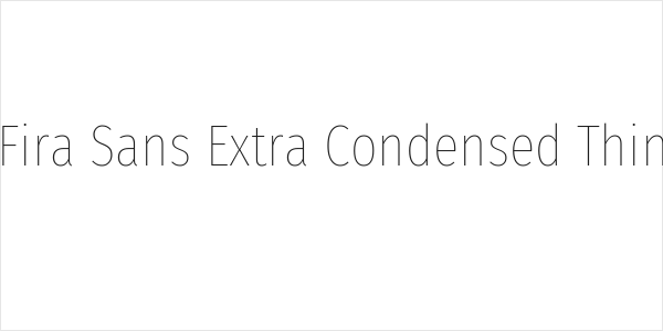 Fira Sans Extra Condensed Thin Logo
