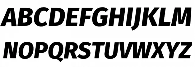 Fira Sans ExtraBold Italic Polices MAJUSCULES