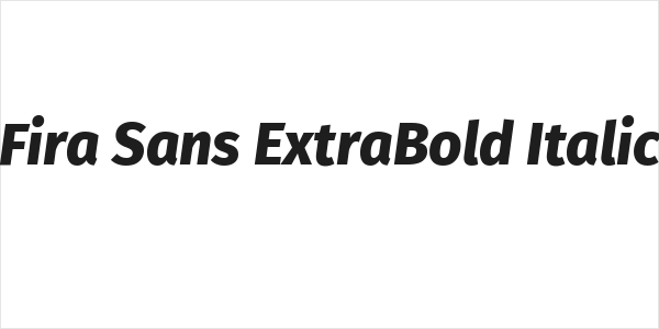 Fira Sans ExtraBold Italic Logo