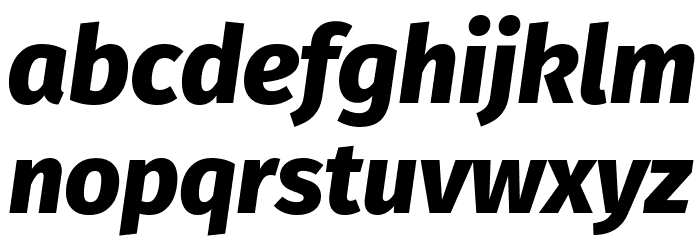 Fira Sans ExtraBold Italic Font LOWERCASE