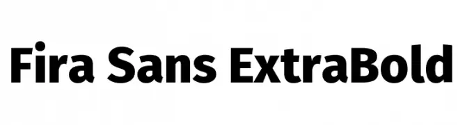 Fira Sans ExtraBold  नि: शुल्क फ़ॉन्ट्स डाउनलोड