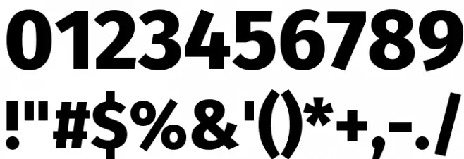 Fira Sans ExtraBold Font OTHER CHARS