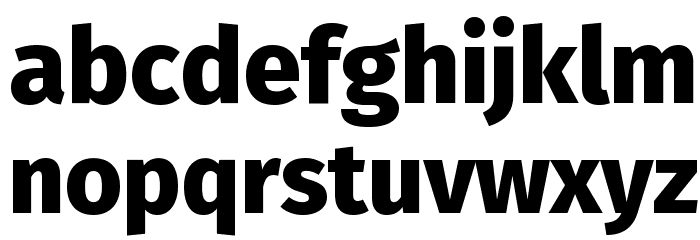 Fira Sans ExtraBold Font LOWERCASE